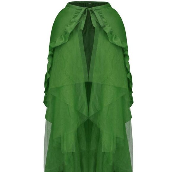 China Dresses & Skirts - Green Tulle Tutu Bustle Wrap Skirt